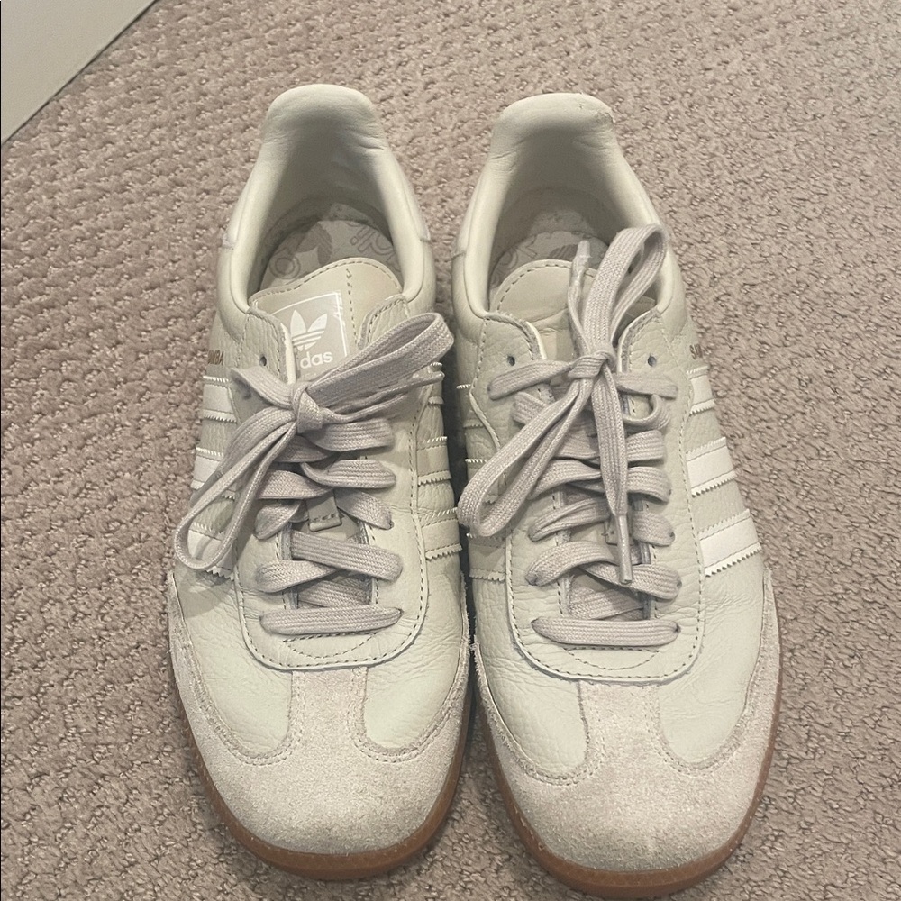 Adidas Light Gray/Beige Samba Sneakers